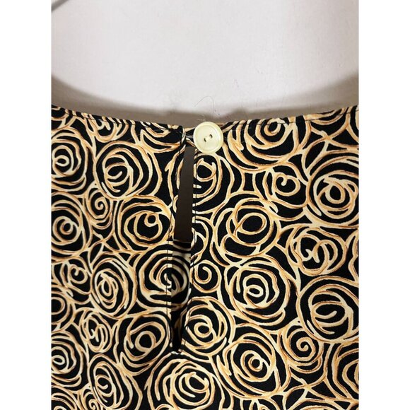 Liz Baker Metallic Floral 3X Black Retro Classic Chic Glam Preppy Geometric 80s - Picture 4 of 11